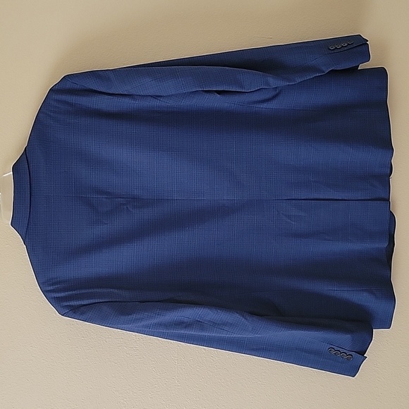 Lauren Ralph Lauren Mens Navy Blue Plaid Two Button Blazer - Size 46L - Picture 9 of 14